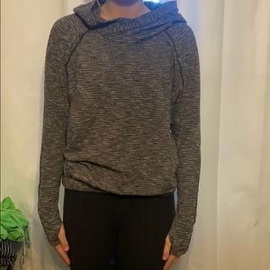 Lululemon elastic waist bottom hooded sweatshirt
